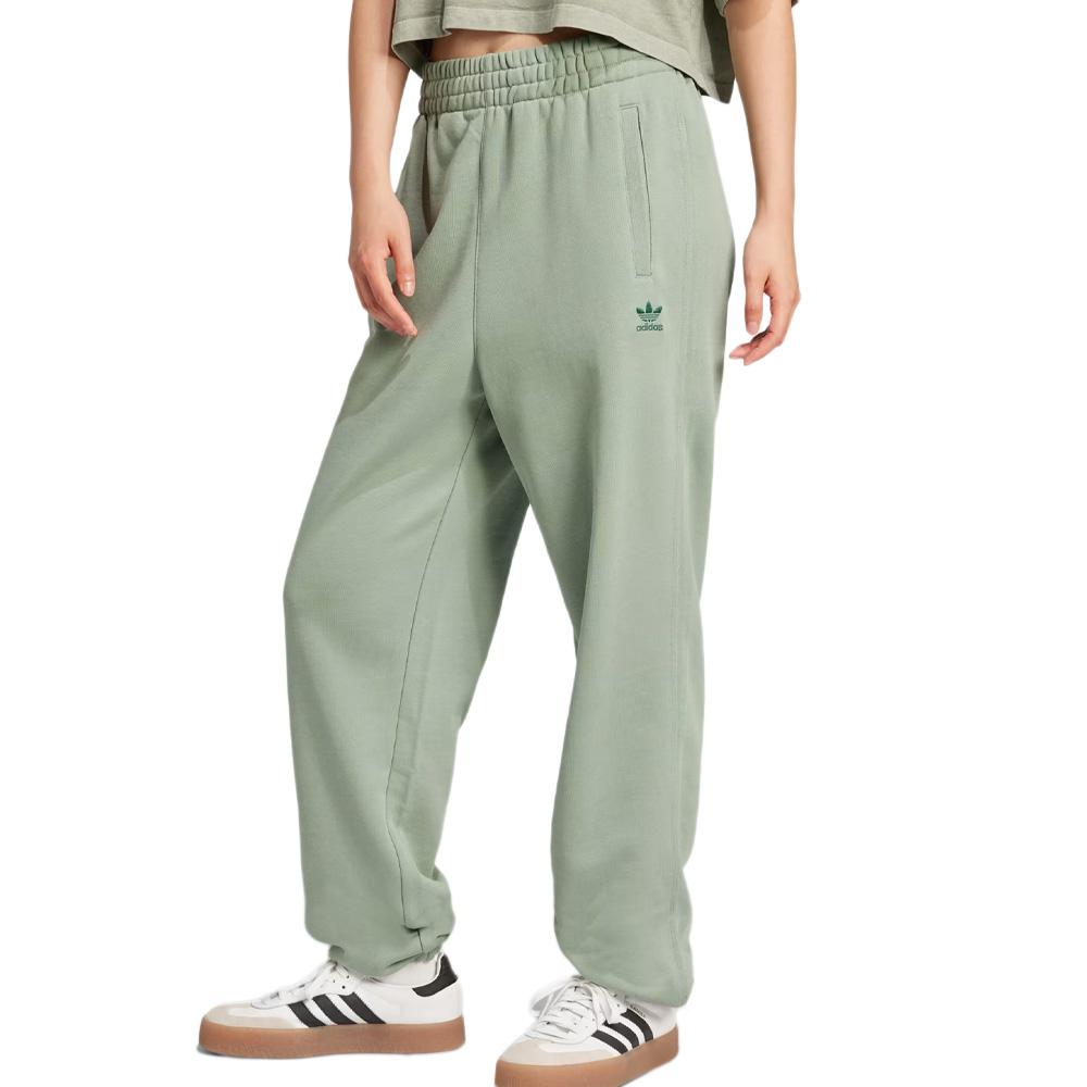 Jogging Vert Femme Adidas molleton Essentials pas cher