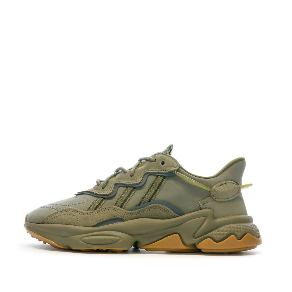 Baskets Kaki Homme Adidas Ozweego pas cher