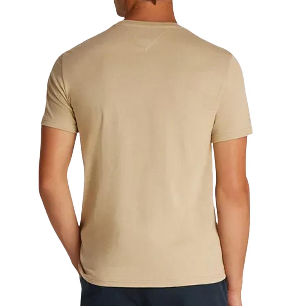 T-Shirt Marron Homme Tommy Hilfiger Slim Jersey vue 2