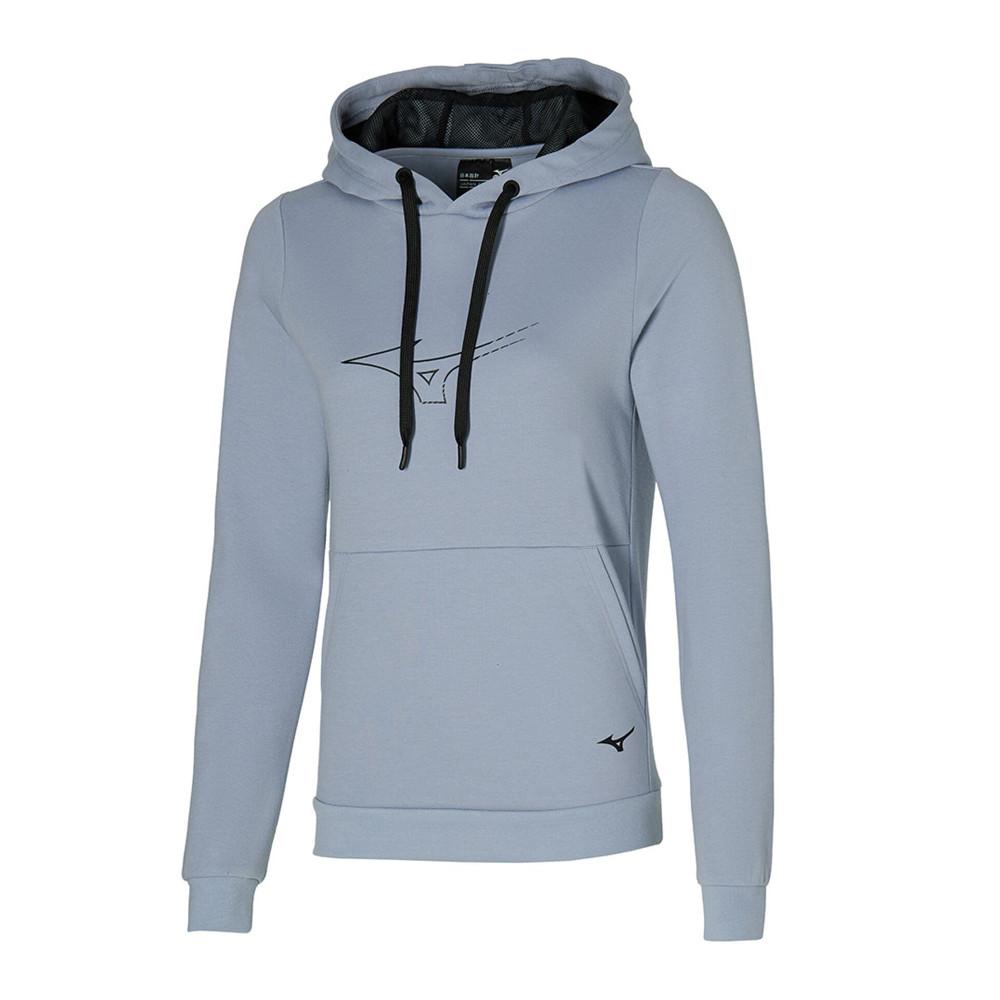 Sweat à Capuche Bleu Femme Mizuno Athletic Hoody pas cher