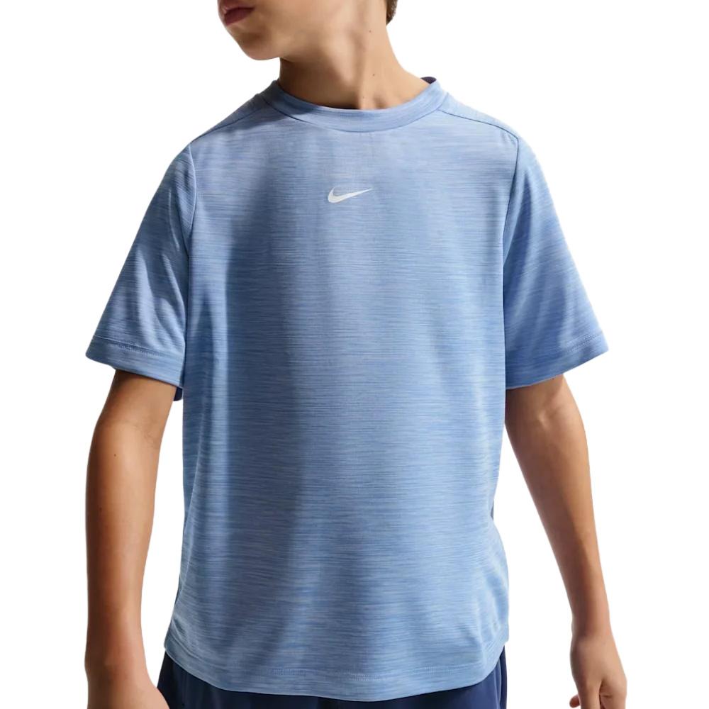 T-Shirt Bleu Ciel Enfant Nike Running pas cher