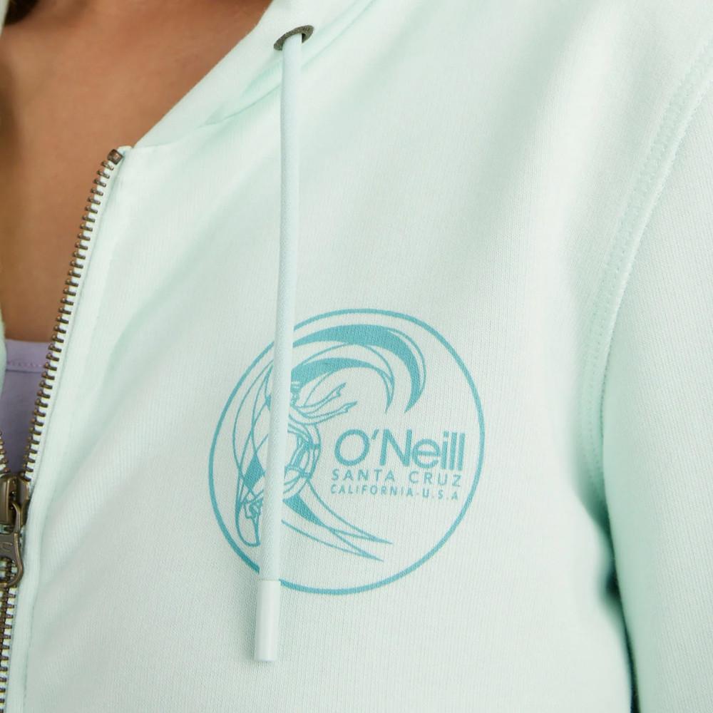 Sweat Zippé à capuche Vert D'Eau Femme O'Neill Circle Surfer vue 3