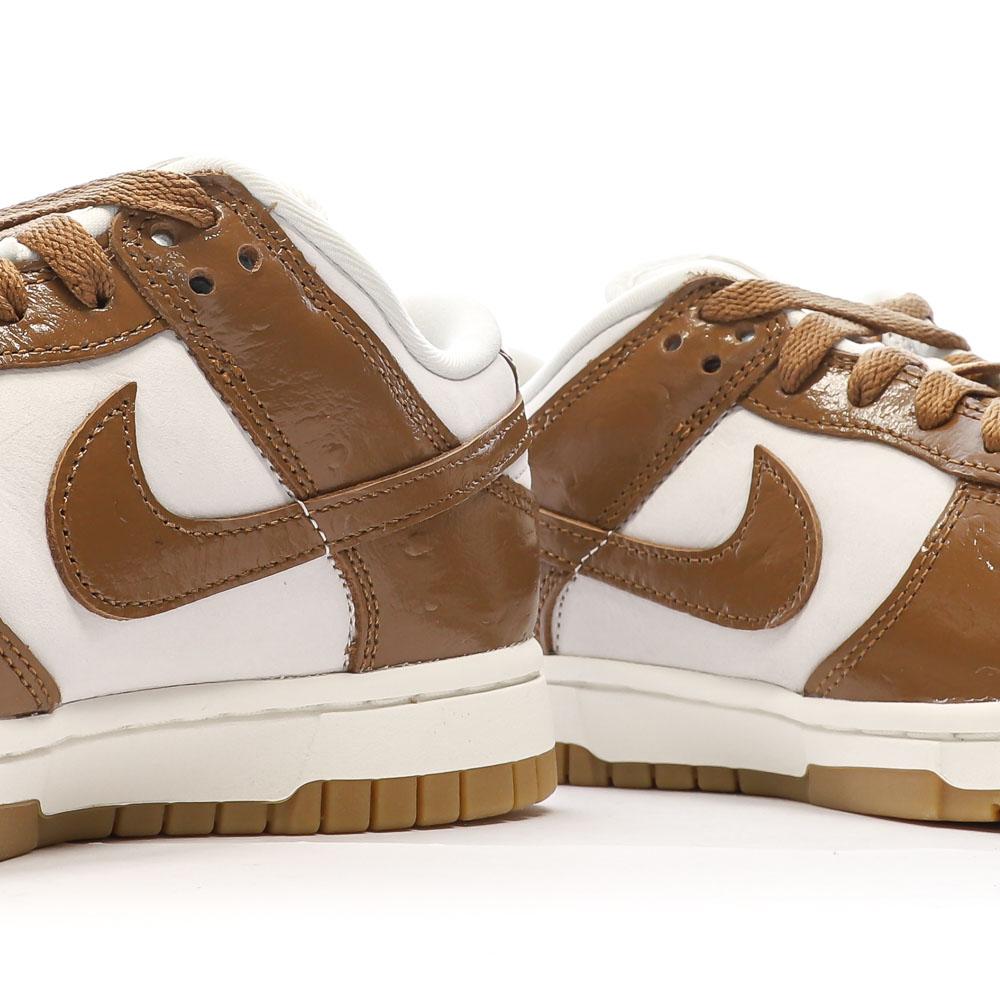 Baskets Blanches/Marrons Femme Nike Dunk Low vue 7