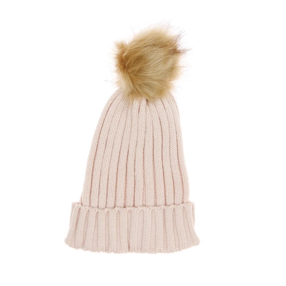 Bonnet Rose Femme Infinitif Paris Pompon pas cher