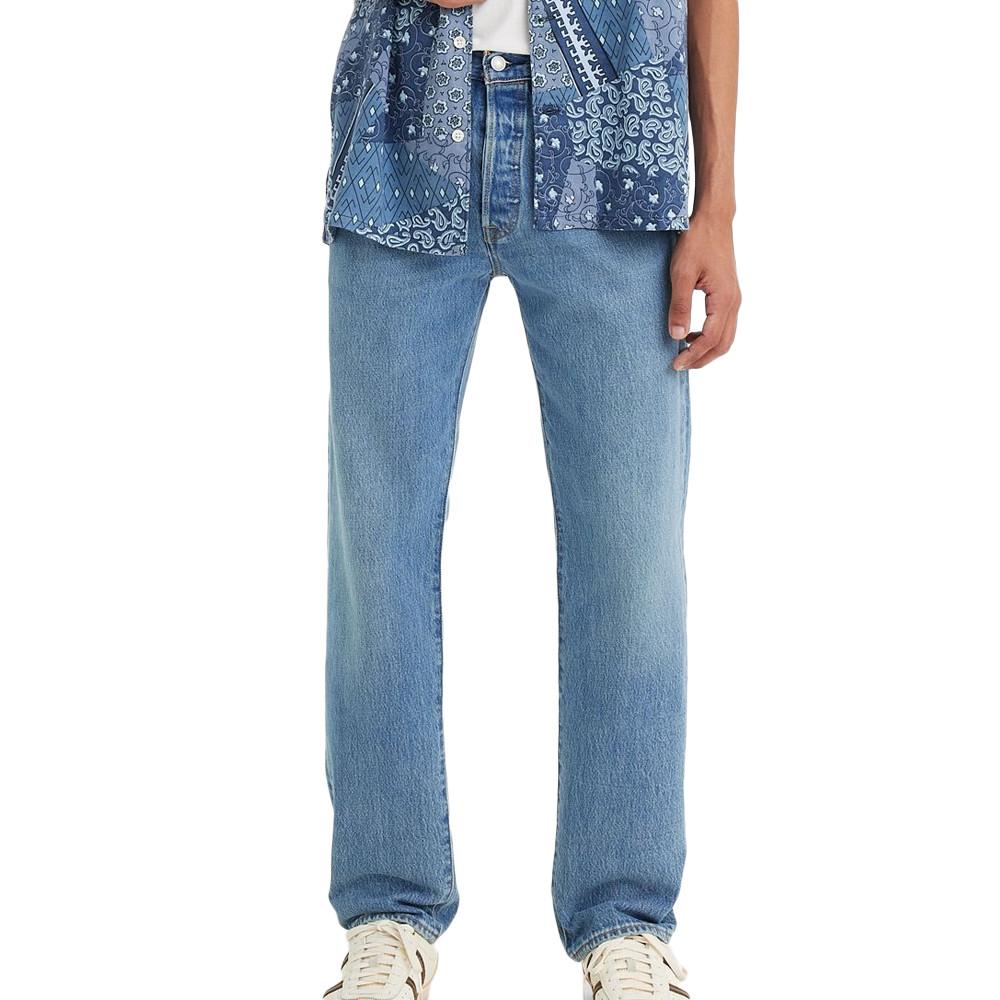 Jean Bleu Clair Homme Levi's 501 Straight pas cher