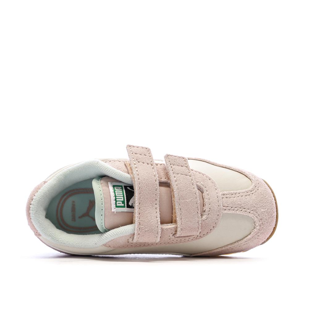 Baskets Beige/Rose Fille Puma Easy Rider Kids vue 4