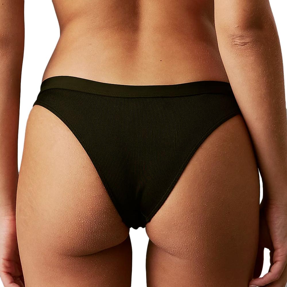 Bas de Maillots de bain Noir Femme Calvin Klein Jeans Curved Delta vue 2