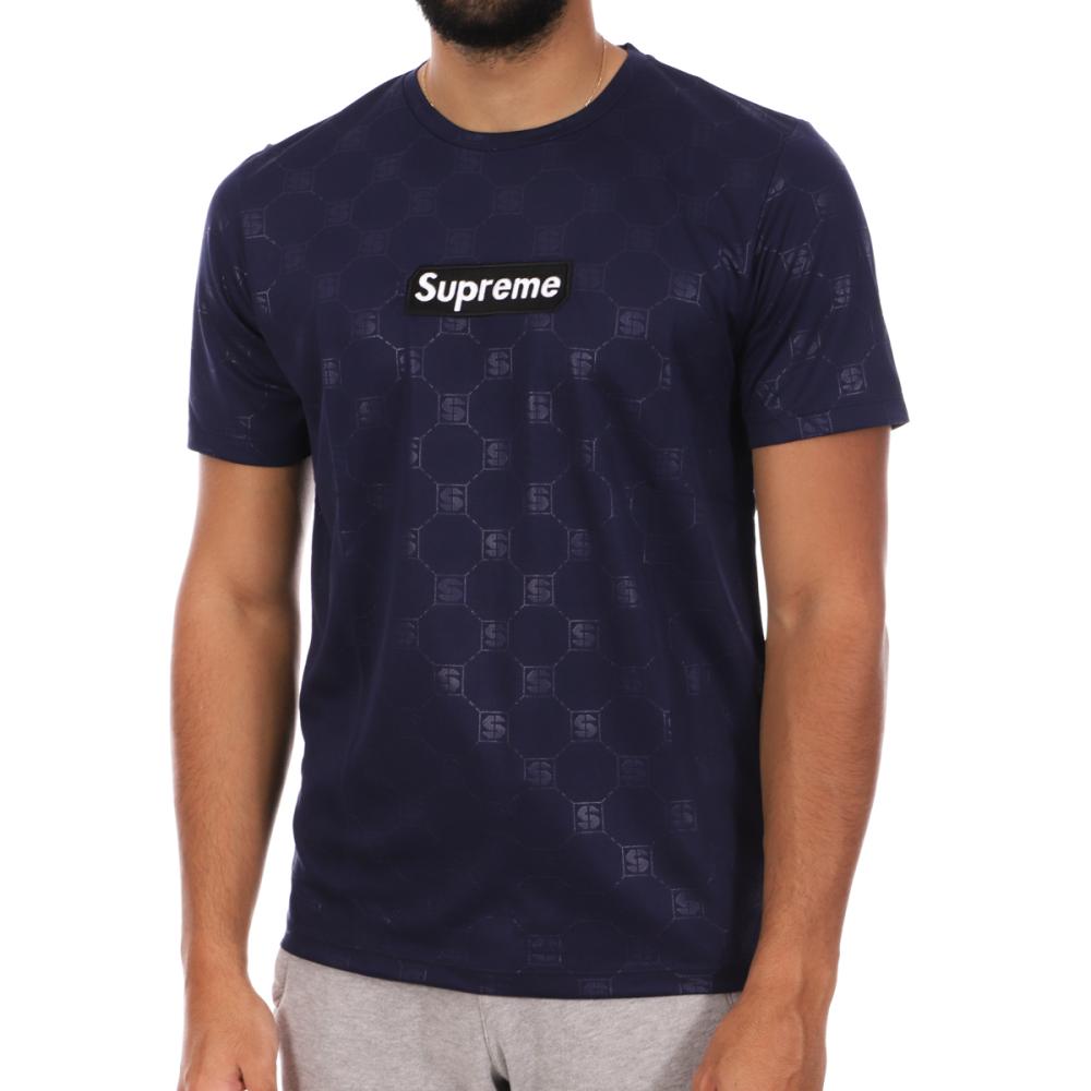 T-shirt Marine Homme Supreme Grip Leaves pas cher