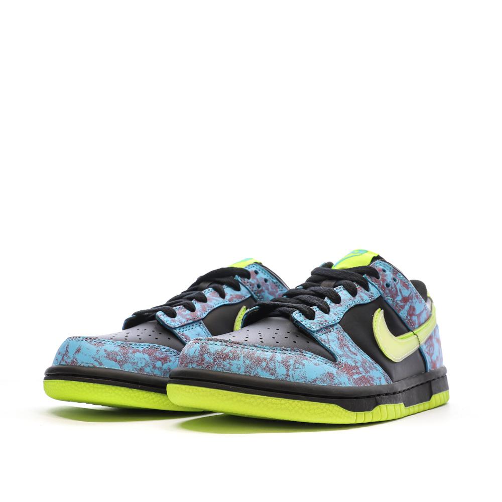 Baskets Noire/Verte Garçon Nike Dunk Low vue 6