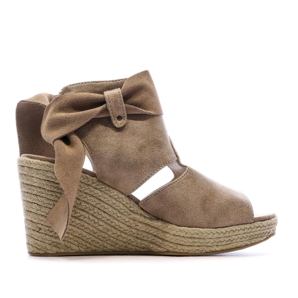 Sandales Compensées Taupe Femme Chattawak Charlotte vue 2