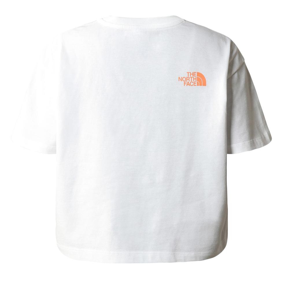 T-Shirt Crop Blanc Femme The North Face Graphic NF0A83FAN3N1 vue 2