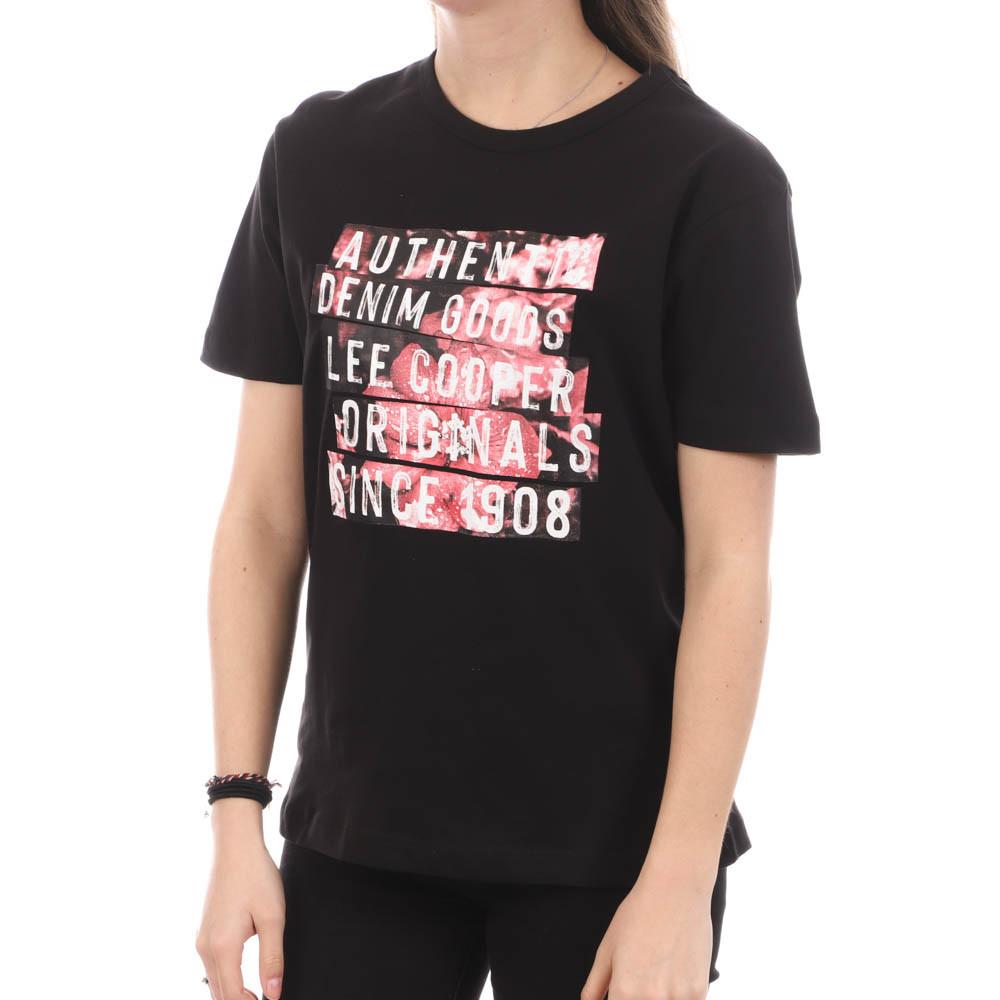 T-shirt Noir Femme Lee Cooper Orali pas cher