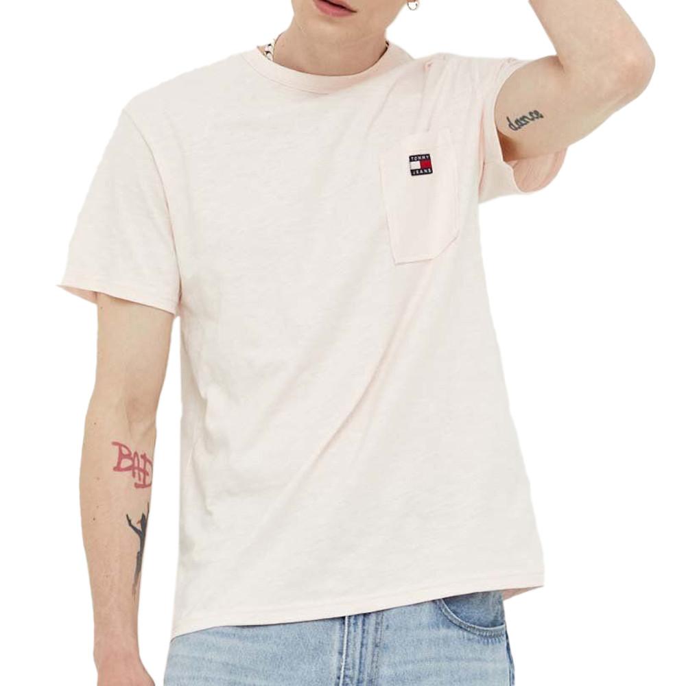 T-shirt Blanc Homme Tommy Hilfiger Reverse Tex pas cher