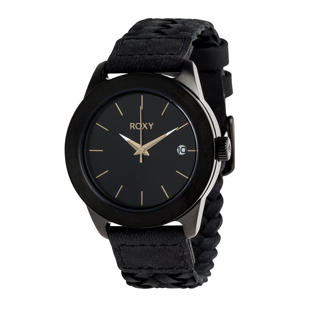 Montre Analogique Cuir noir tressé femme Roxy Kai Leather pas cher