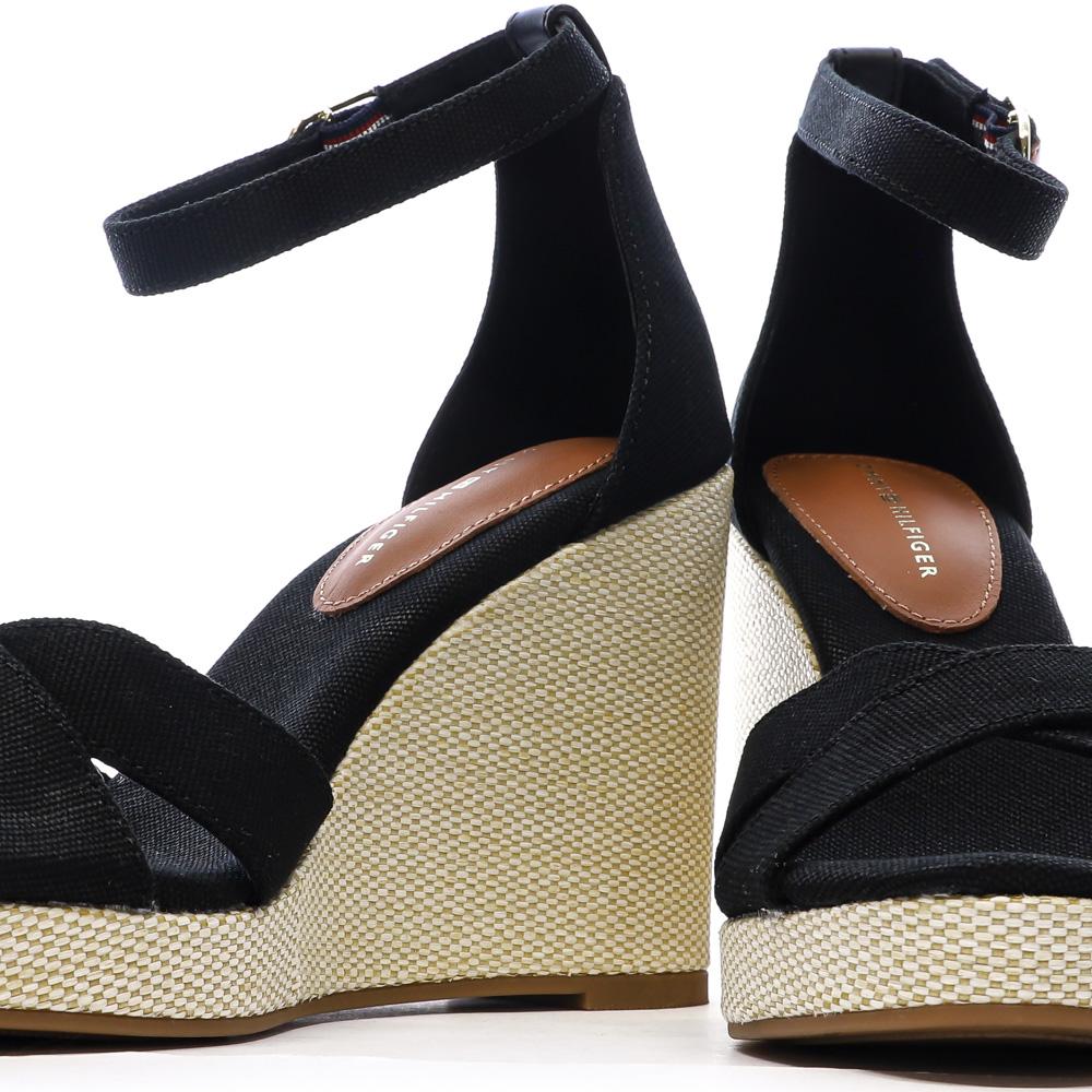 Sandales Noires Femme Tommy Hilfiger Flag vue 7