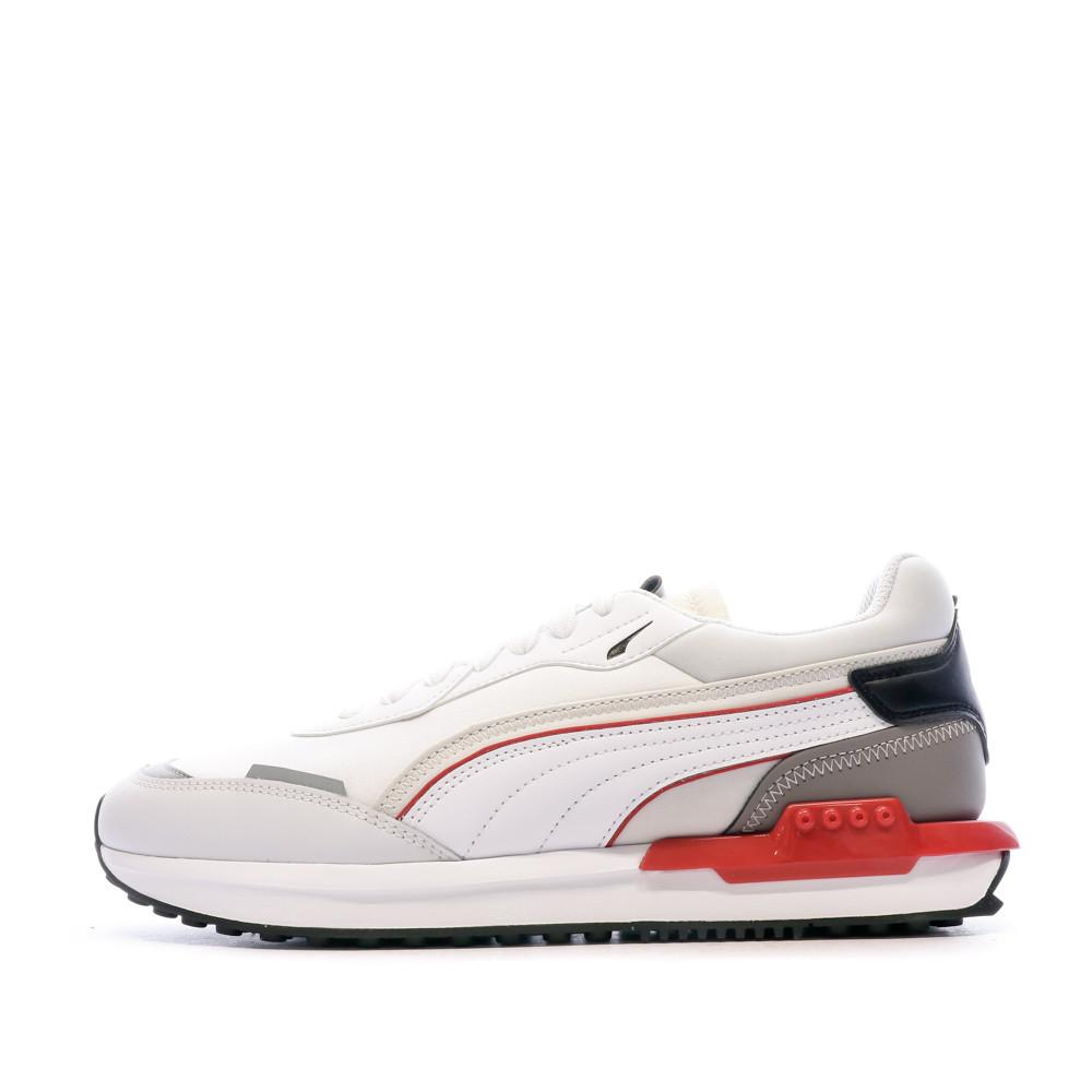 Baskets blanche Homme Puma City Rider Ripstop pas cher