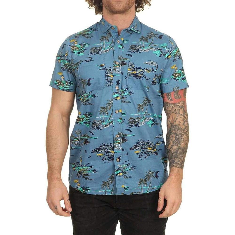 Chemise Manches Courtes Bleu à Imprimés Homme O'Neill Tropical pas cher