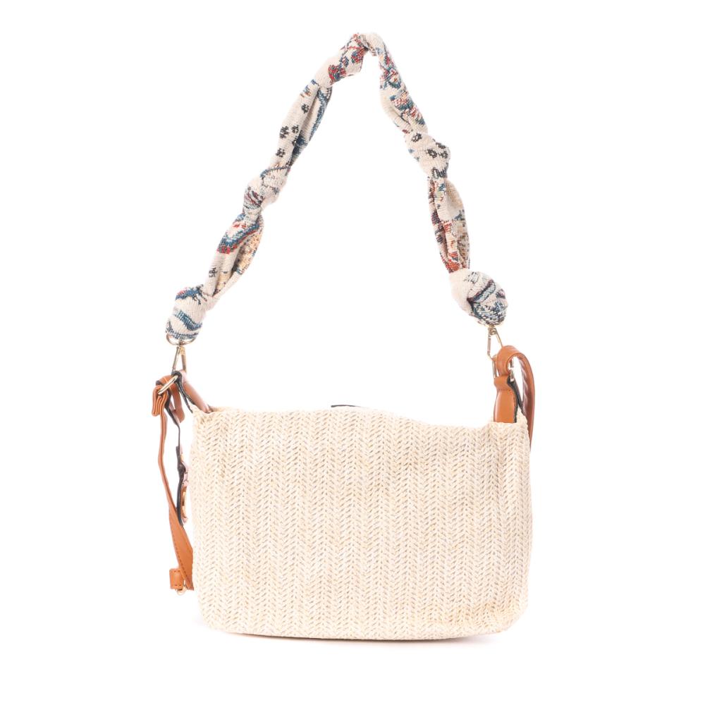 Sac à Main en paille Écru Femme Manoukian TROPIC vue 2