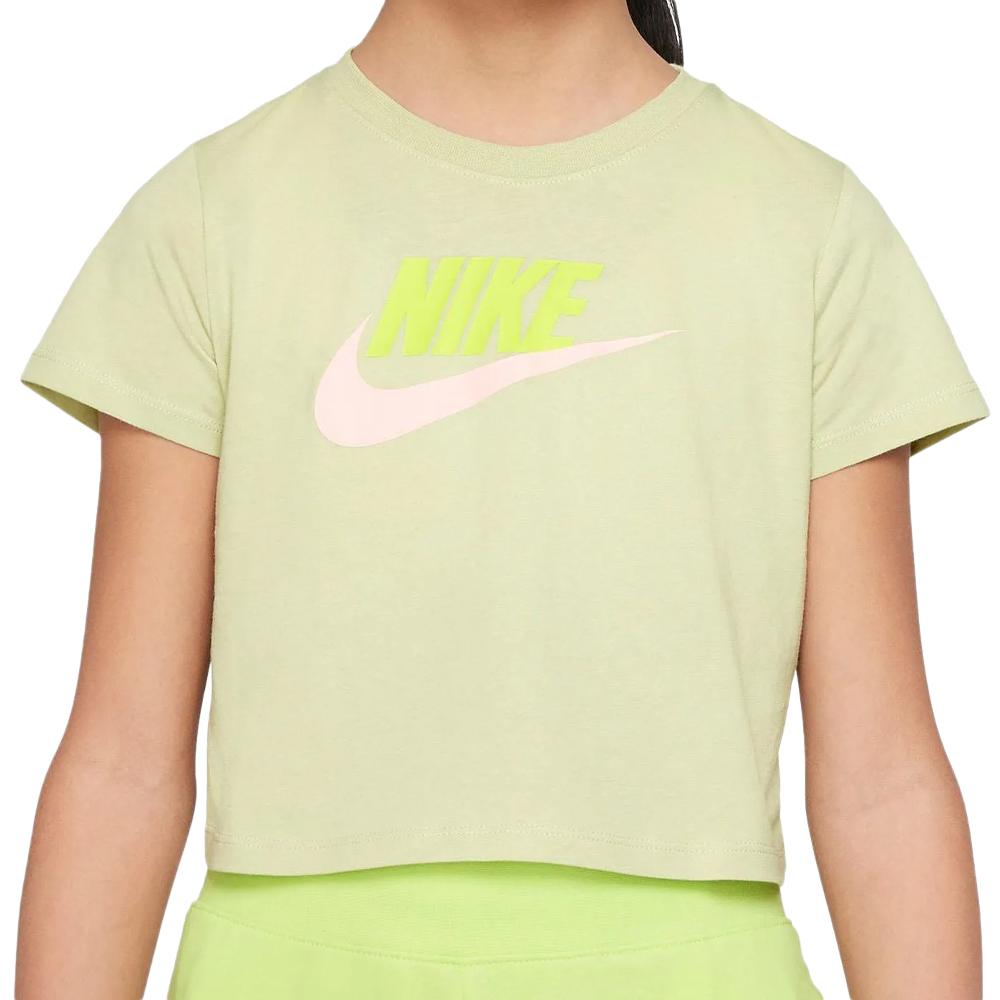 T-shirt Vert Fille Nike Futura pas cher