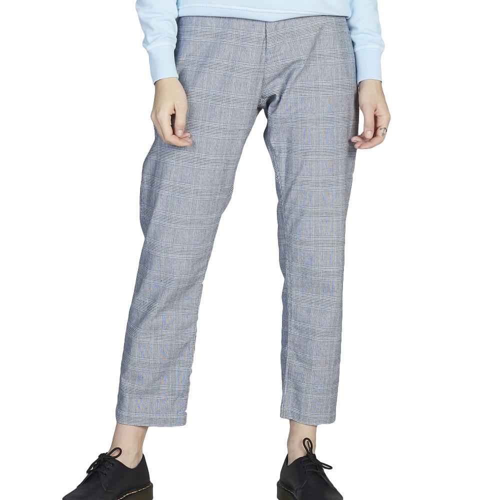 Pantalon Gris à carreaux Femme Quiksilver Her check pas cher