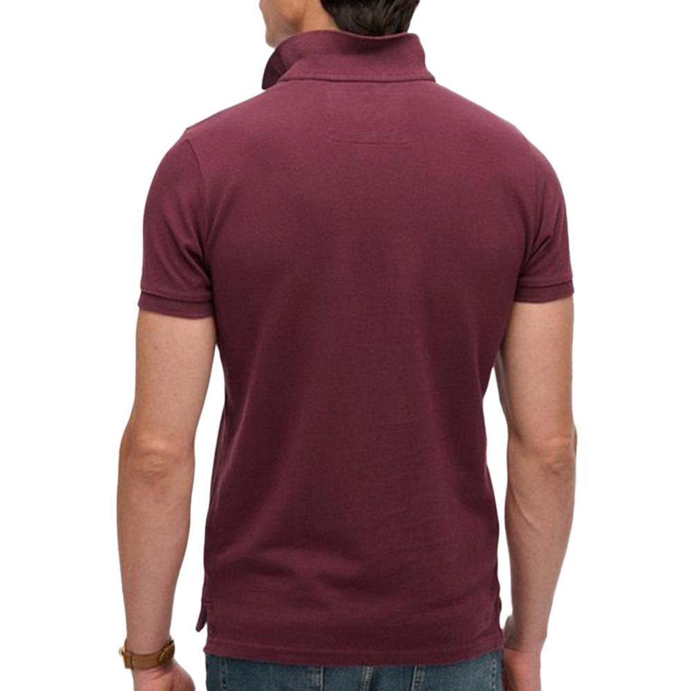Polo Bordeaux Homme Superdry Vintages vue 2