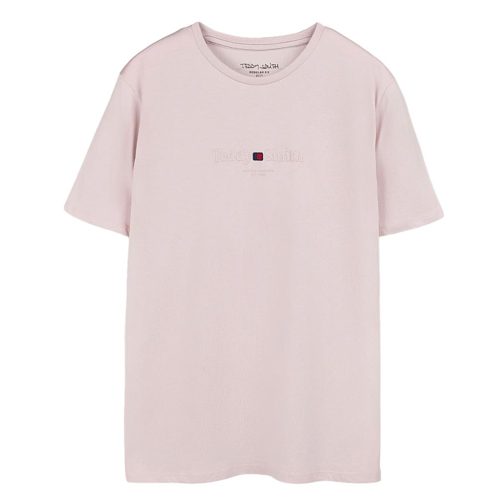 T-Shirt Rose Clair Homme Teddy Smith Jim pas cher