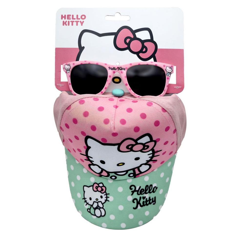 Kit Casquette + Lunette de Soleil Bleu/Rose Enfant Sport Zone Hello Kitty pas cher