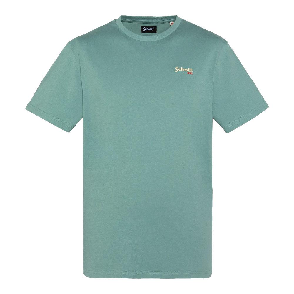 T-shirt Vert Homme Schott EMB pas cher