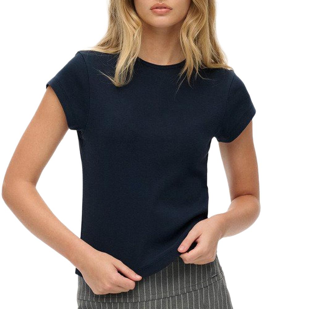 T-shirt Marine Femme Superdry Athletic Essential pas cher