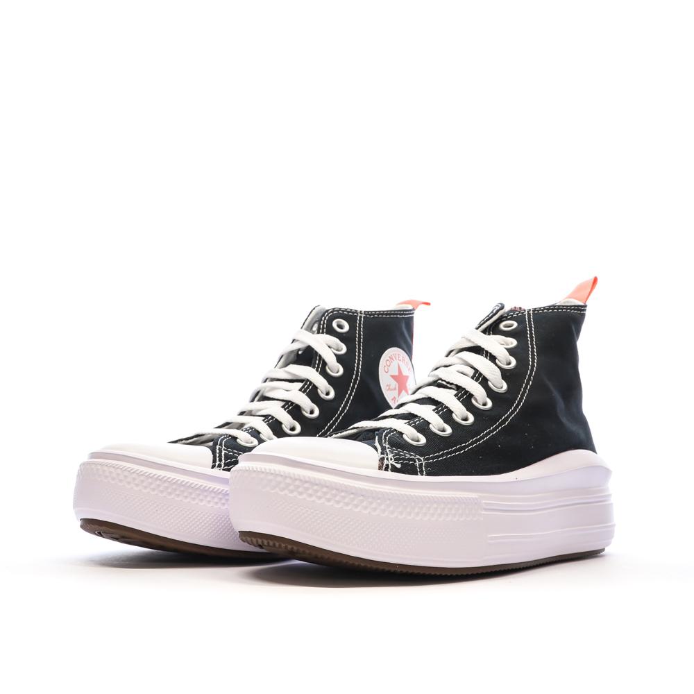 Baskets Noir/Rose Femme Converse All Star Move Platform vue 6