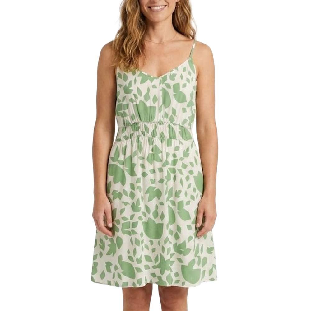 Robe Beige/Verte Femme Only Selina pas cher
