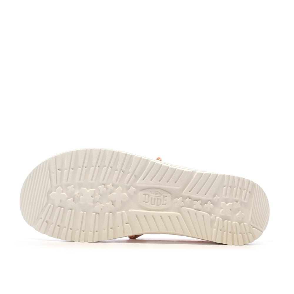 Chaussures Blanche/Orange Femme Hey Dude Wendy Stretch vue 5