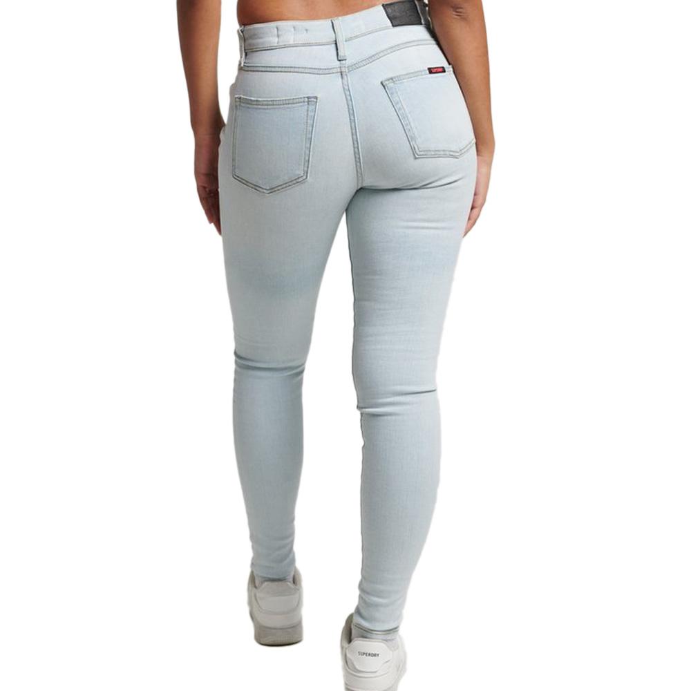 Jean Skinny Bleu Clair Femme Superdry Vintage Rise vue 2
