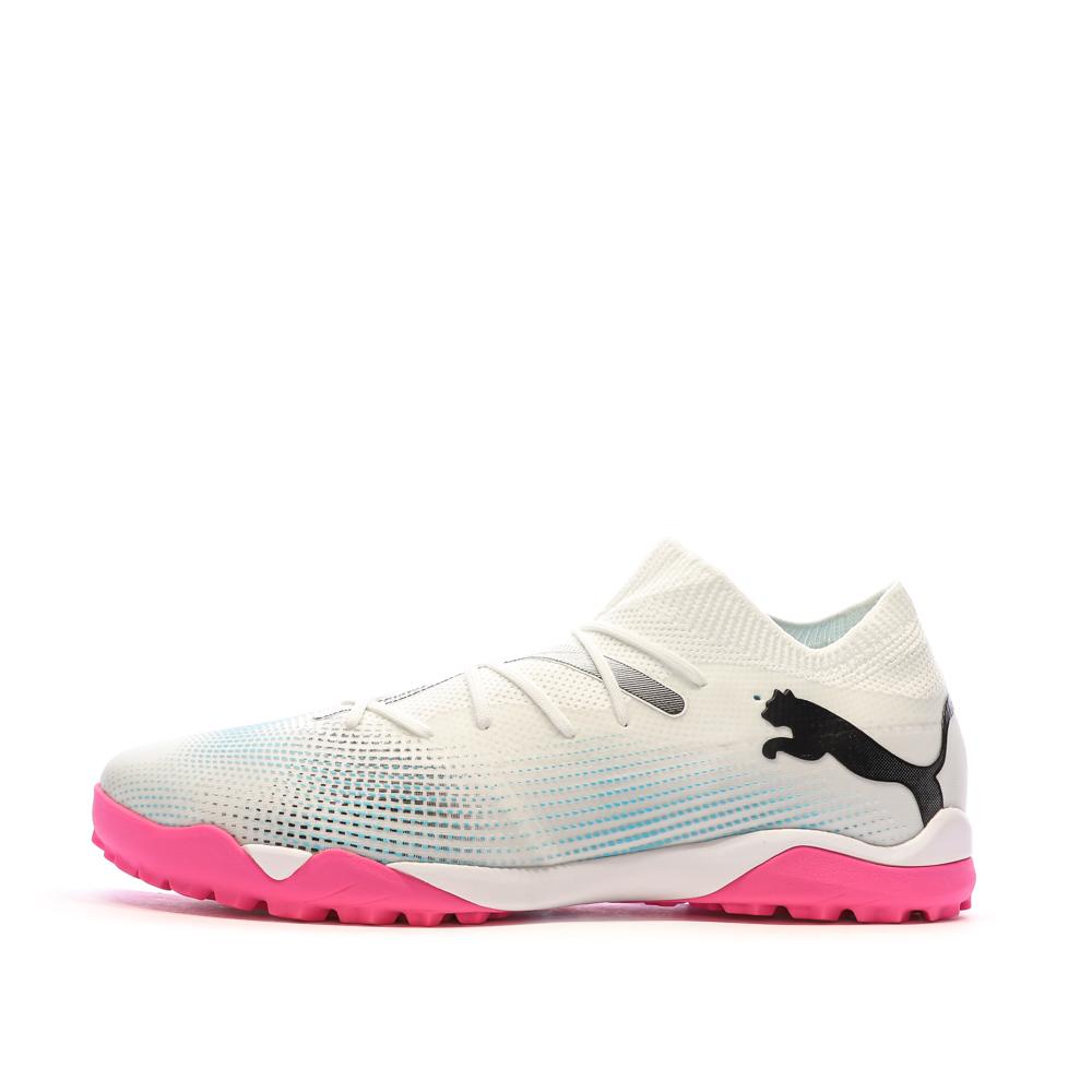 Chaussures de football Blanc/Rose Homme Puma Match Future 7 pas cher