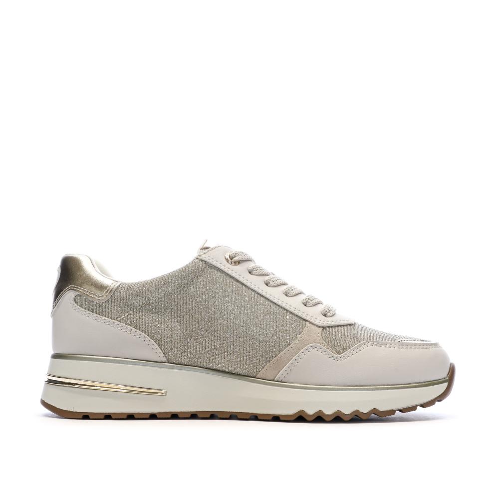 Baskets Gris Perle Femme Marco Tozzi Cream vue 2