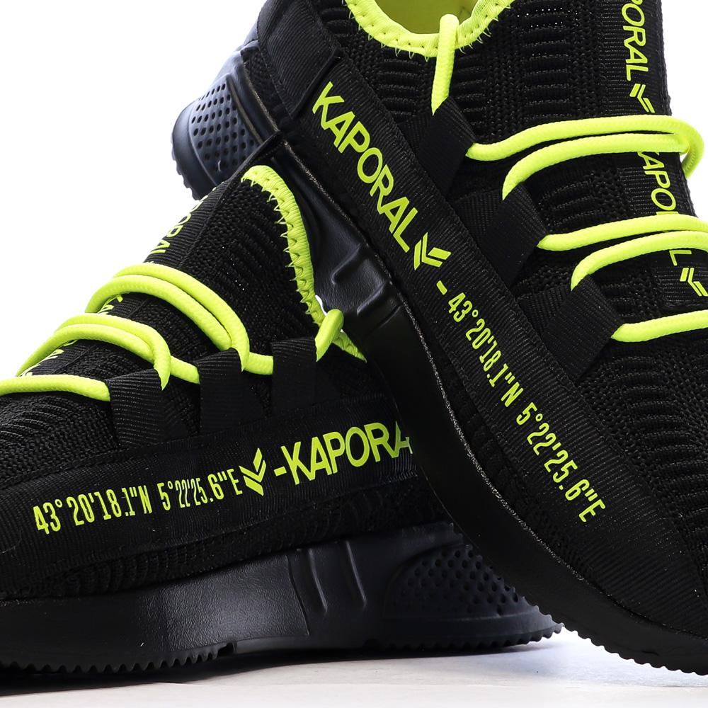 Baskets Noir/Jaune Homme Kaporal Dofino vue 7
