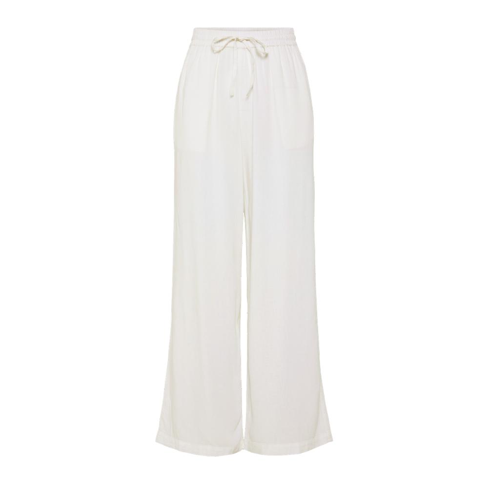 Pantalon fluide Blanc Femme Pieces Wide vue 2
