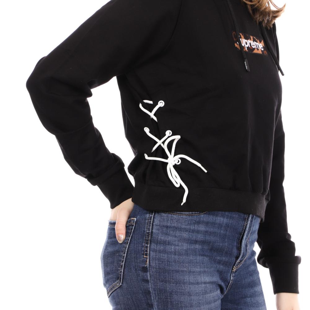 Sweat à capuche Noir Femme Supreme Grip Wild vue 3