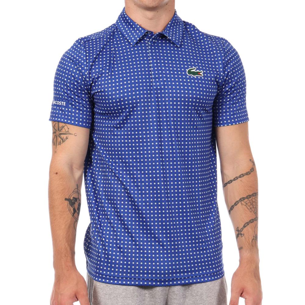 Polo Bleu électrique Homme Lacoste DH5348 pas cher