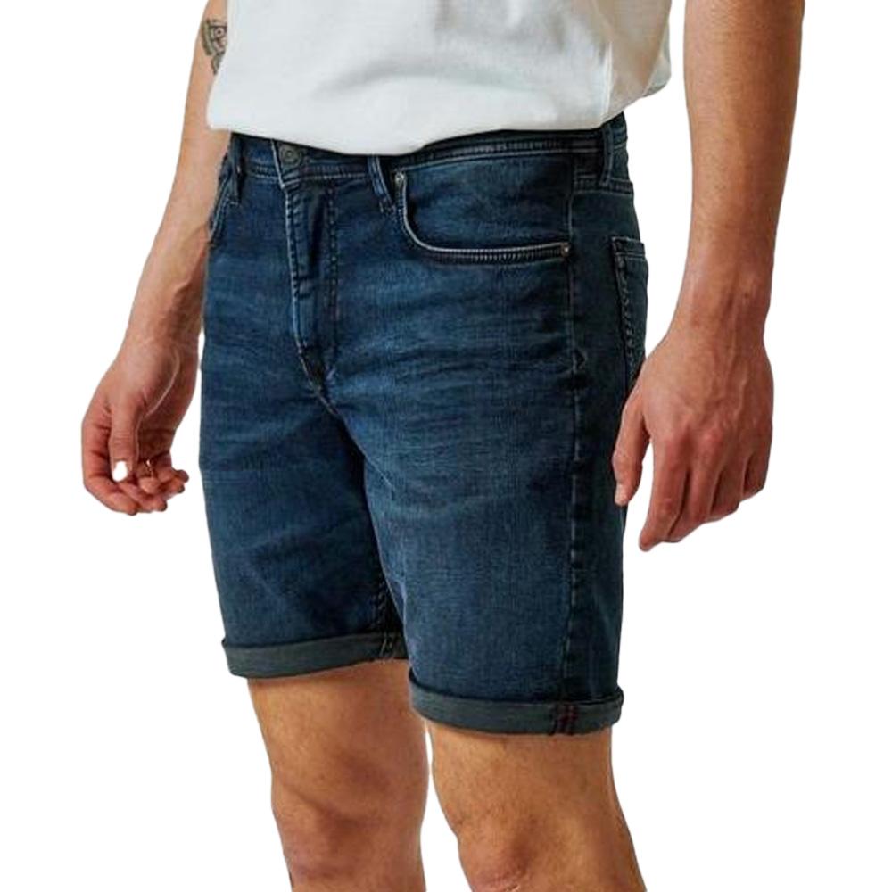 Short en Jean Bleu foncé Homme Kaporal VIXTO pas cher