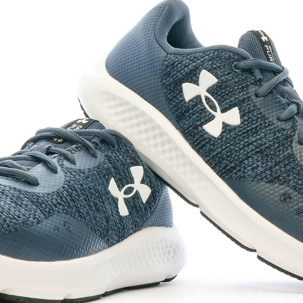 Chaussures De Running Bleu Homme Under Armour Charged Pursuit 3 Twist vue 7