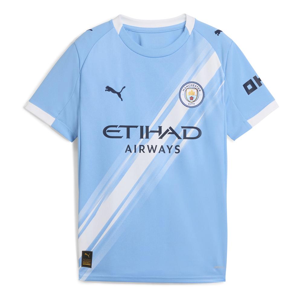 MANCHESTER CITY Maillot de Football Bleu Garçon Puma 25/26 pas cher