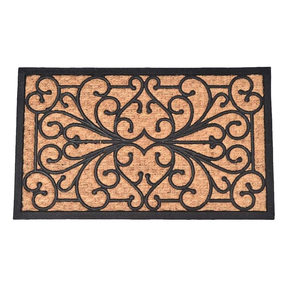 Tapis Extérieur Marron Luance 60x40cm Naturel 1401804 pas cher