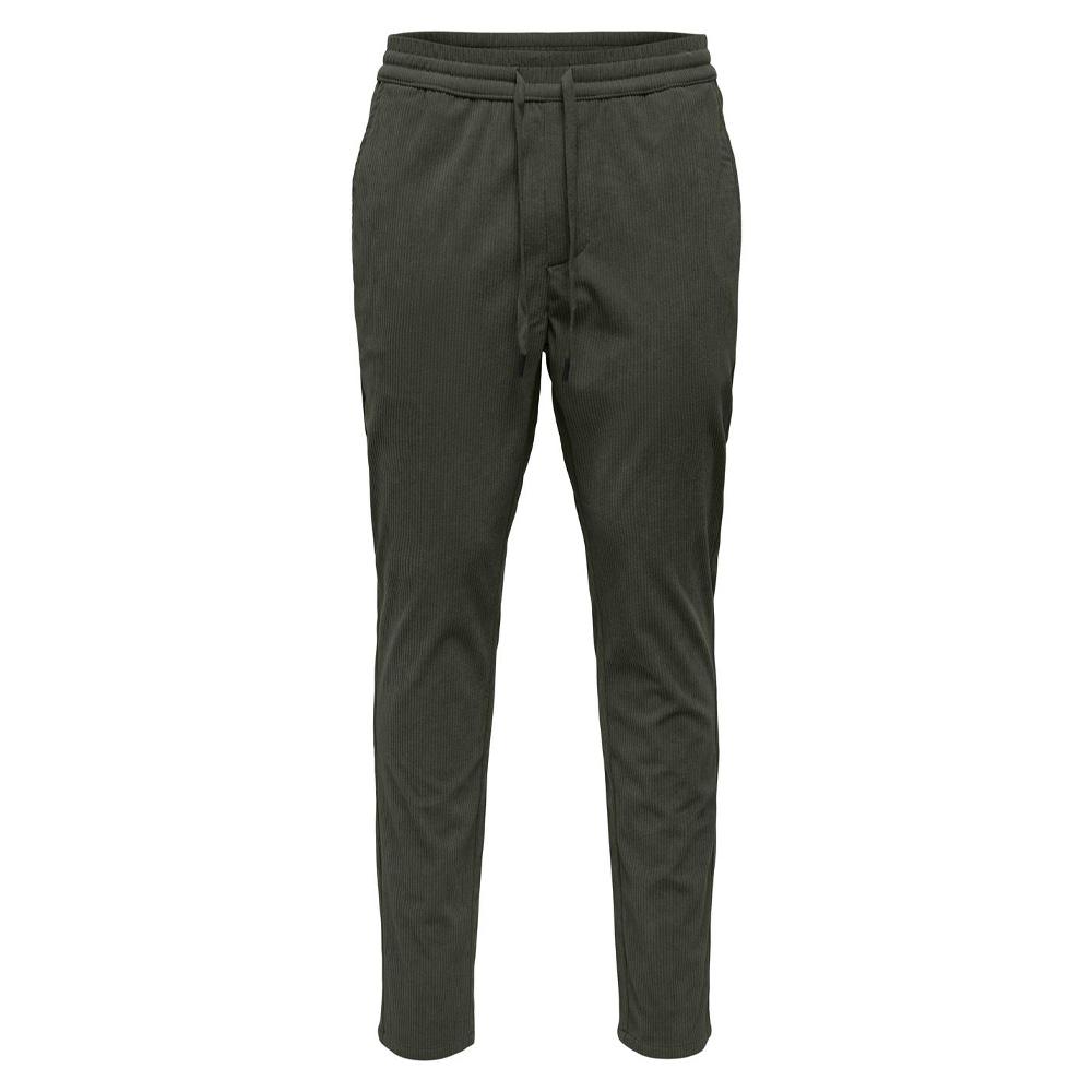 Pantalon Fluide Kaki Homme Only & Sons Linus pas cher