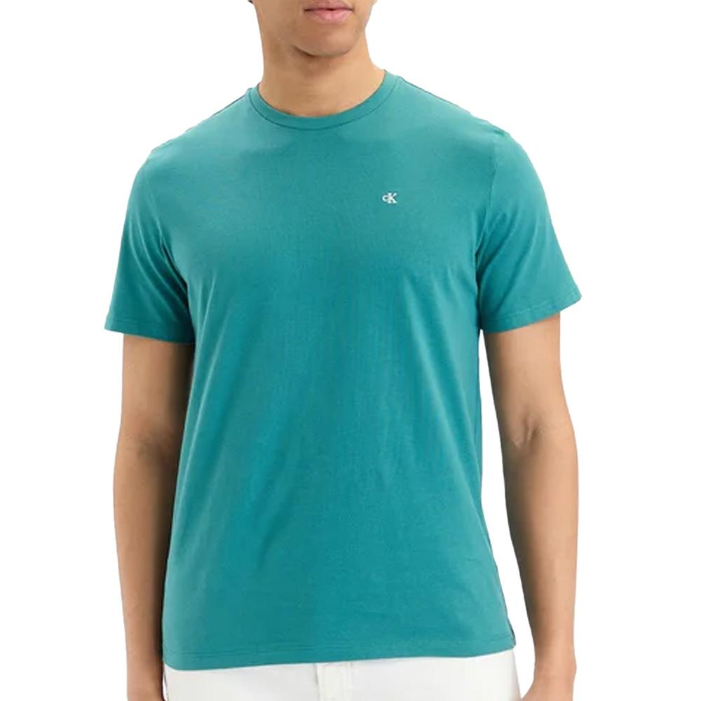 Türkisfarbenes Herren-T-Shirt von Calvin Klein Jeans Classic Monogram günstig