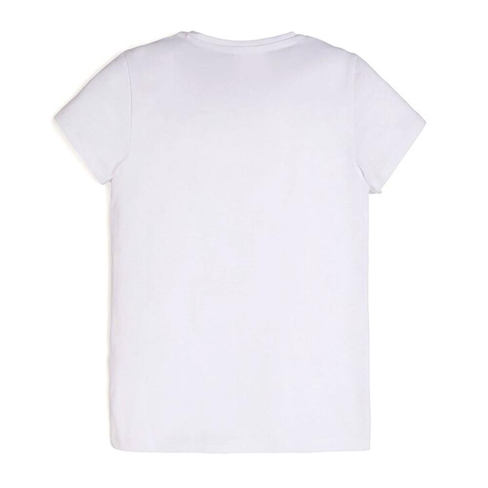 T-shirt Blanc Fille Guess Twht vue 2