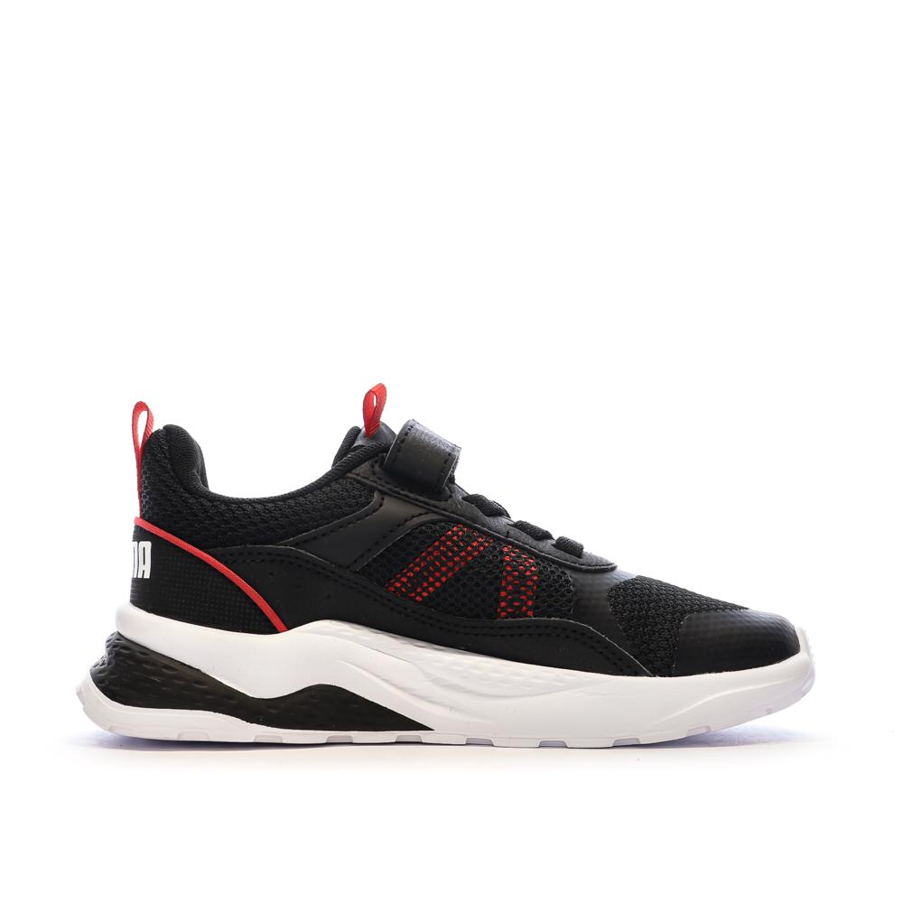 Baskets Noires/Rouges Garçon Puma Anzarun vue 2
