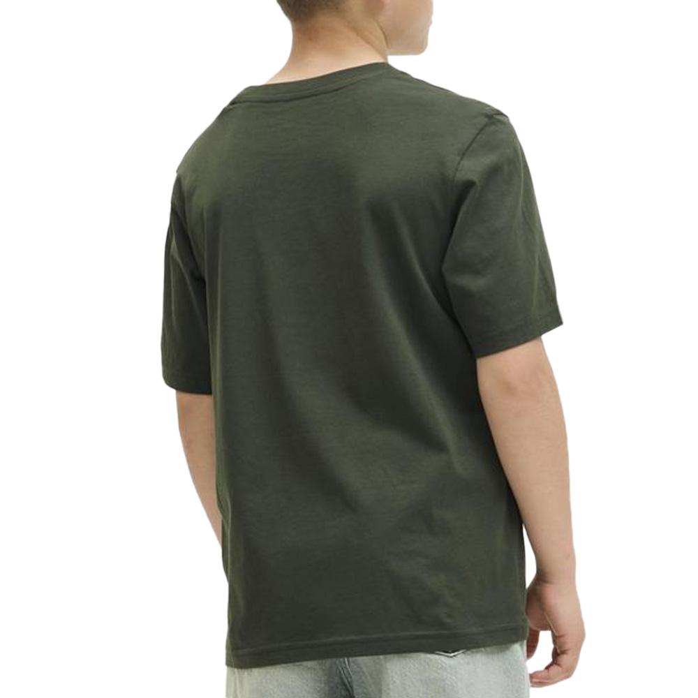 T-shirt Kaki Garçon Jack & Jones Jestar vue 2