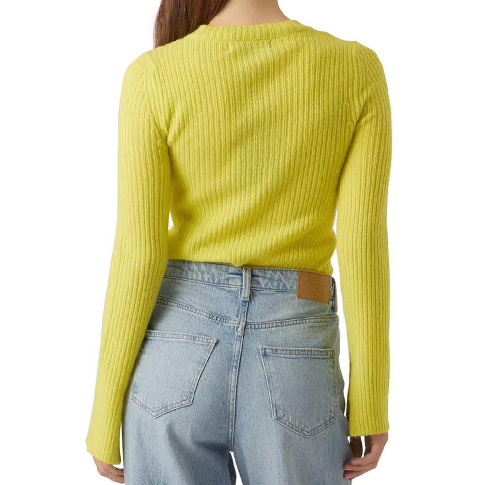 Pull Jaune Femme Vero Moda Britany vue 2