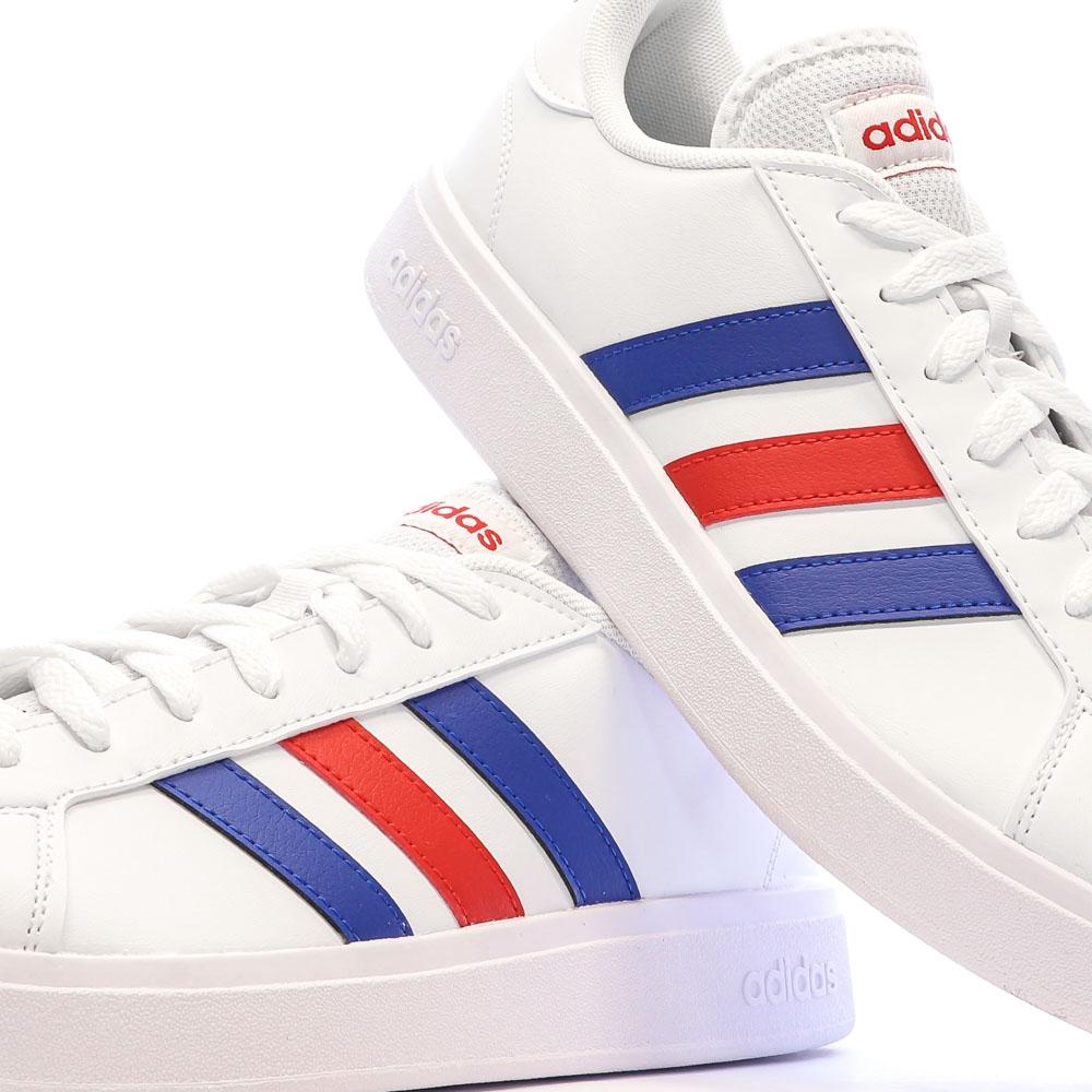 Baskets Blanc/Rouge/Bleu Homme Adidas Grand Court Base 2.0 vue 7